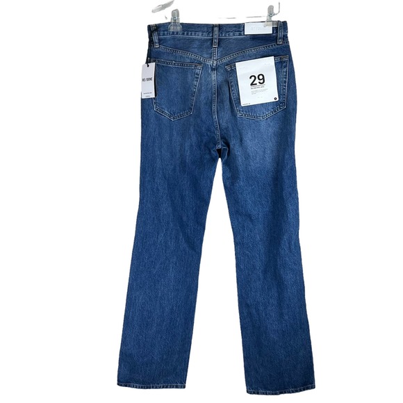 NWT Re/Done 90's High Rise Loose Jeans Washed Indigo with Rips Size 29 - Picture 4 of 6